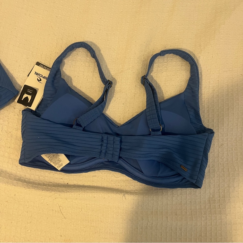 Blue Ribbed Bikini Set - Picture 3 of 4